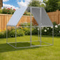 Gallinero de acero galvanizado plateado y gris 2x2x2 m