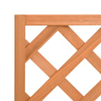 Jardinera con enrejado de madera maciza de abeto marrón