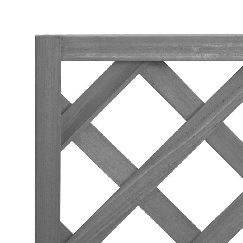 Jardinera enrejada madera maciza de abeto gris