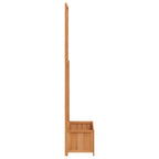 Jardinera con enrejado de madera maciza de abeto marrón
