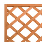 Jardinera con enrejado de madera maciza de abeto marrón