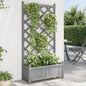 Jardinera con enrejado de madera maciza de abeto marrón
