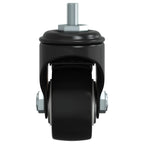 Ruedas giratorias de hierro negras 4 unidades 35 mm