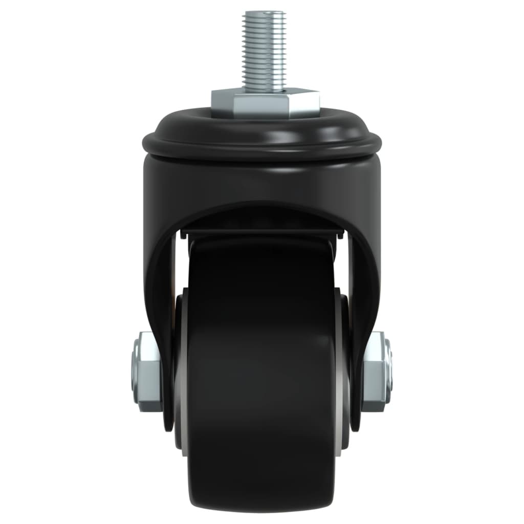 Ruedas giratorias de hierro negras 4 unidades 35 mm