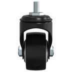 Ruedas giratorias de hierro negras 4 unidades 35 mm