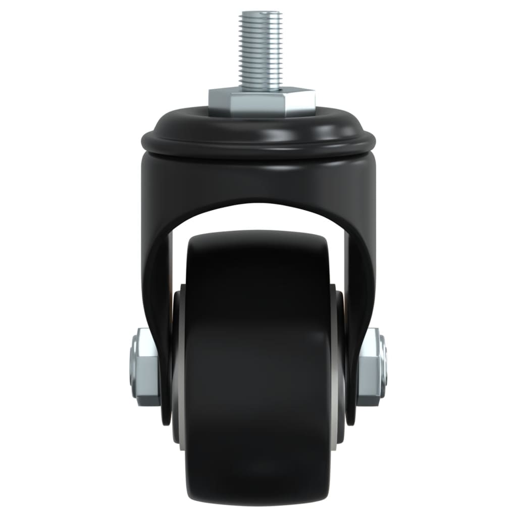 Ruedas giratorias de hierro negras 4 unidades 35 mm