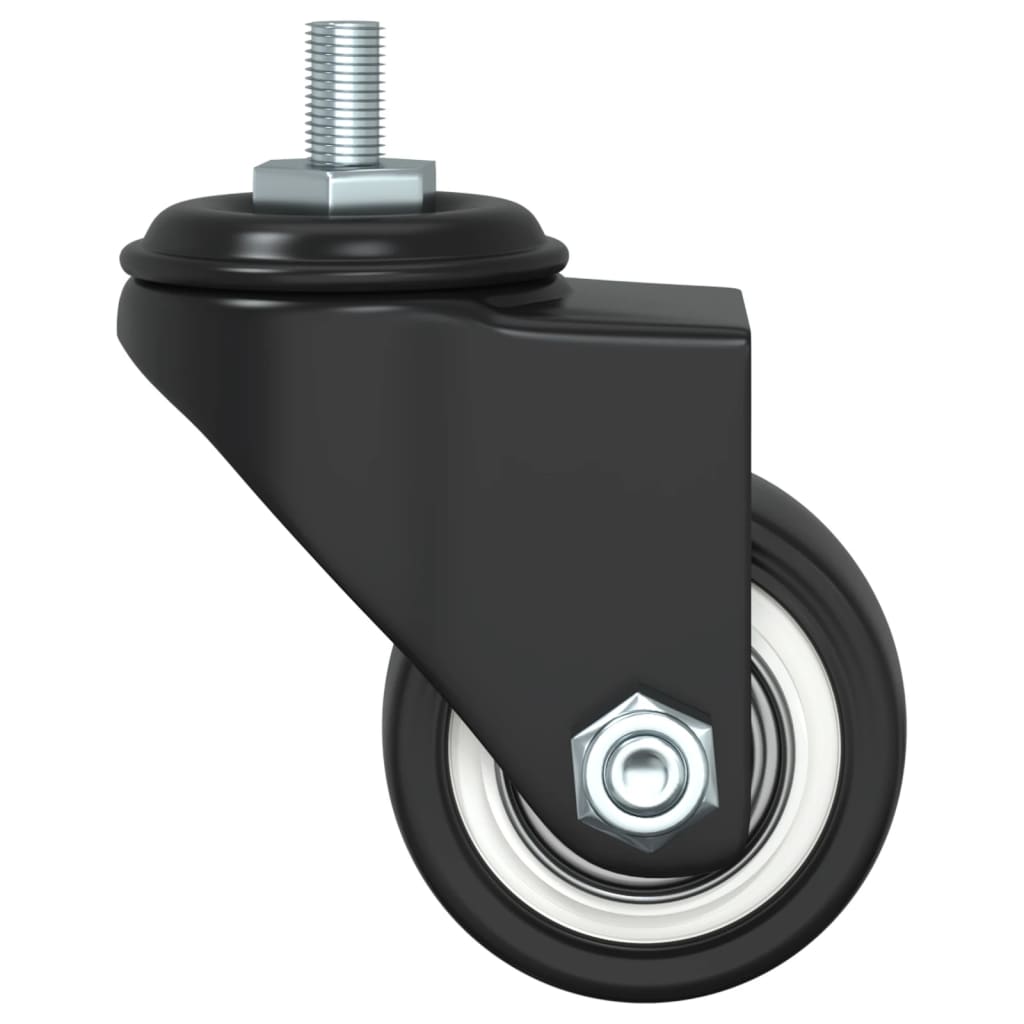 Ruedas giratorias de hierro negras 4 unidades 35 mm