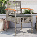 Sillas de jardín 2 uds madera maciza acacia polipropileno beige