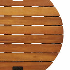 Mesas auxiliares jardín 2 pzas superficie de madera ratán beige