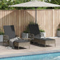 Tumbona 3 pcs Beige y crema 55 x 200 x 92 cm ratán sintético