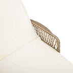 Tumbona 3 pcs Beige y crema 55 x 200 x 92 cm ratán sintético