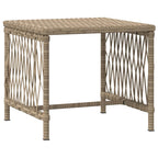 Tumbona 3 pcs Beige y crema 55 x 200 x 92 cm ratán sintético