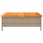 Cubierta para base sombrilla ratán PE acacia beige 70x70x25 cm