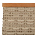 Cubierta para base sombrilla ratán PE acacia beige 70x70x25 cm