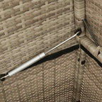 Banco de jardín con cojines ratán sintético beige