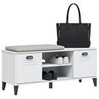 Zapatero VIKEN madera de ingeniería blanco 106x35x45 cm