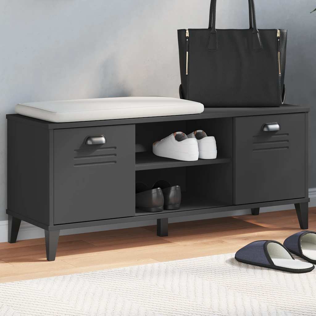 Sapateira VIKEN madeira projetada branco 106x35x45 cm