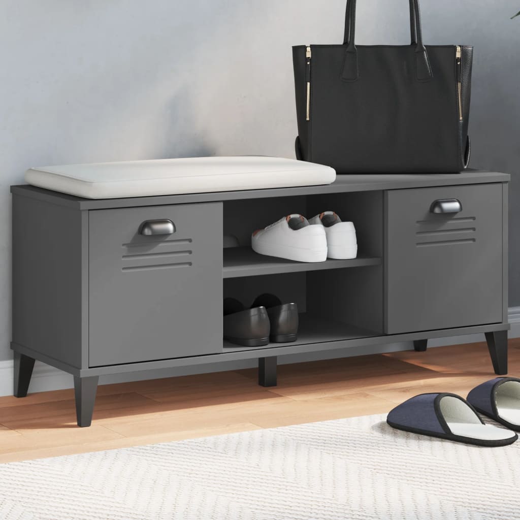 Sapateira VIKEN madeira projetada branco 106x35x45 cm