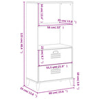 Librería VIKEN madera de ingeniería blanco 60x35x123 cm