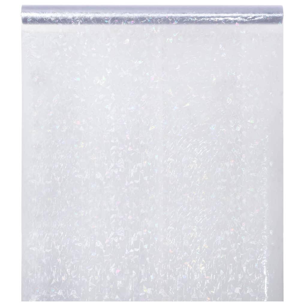 Lámina de ventana esmerilada patrón arco iris 3D PVC 45x2000 cm