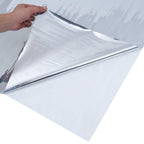 Película solar estática efecto reflectante plateado 45x2000 cm