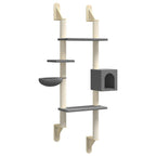Árbol rascador para gatos de pared gris oscuro 180 cm