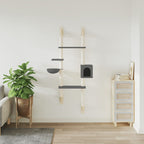 Árbol rascador para gatos de pared gris oscuro 180 cm