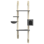 Árbol rascador para gatos de pared gris oscuro 180 cm