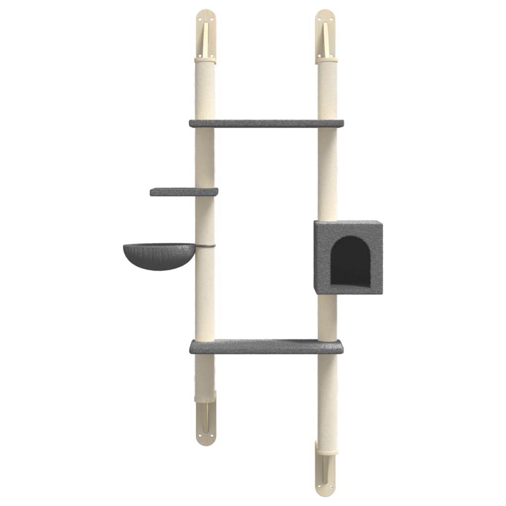 Árbol rascador para gatos de pared gris oscuro 180 cm
