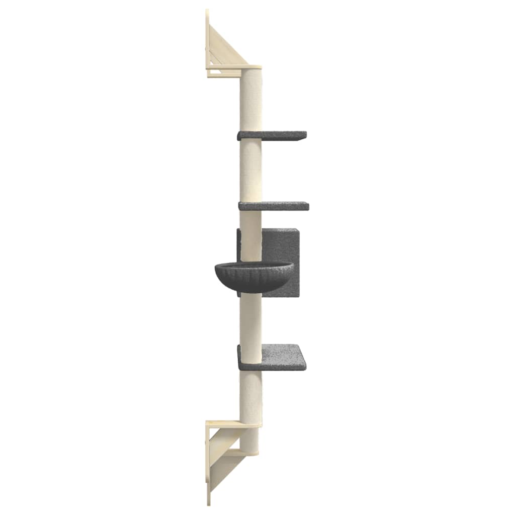 Árbol rascador para gatos de pared gris oscuro 180 cm