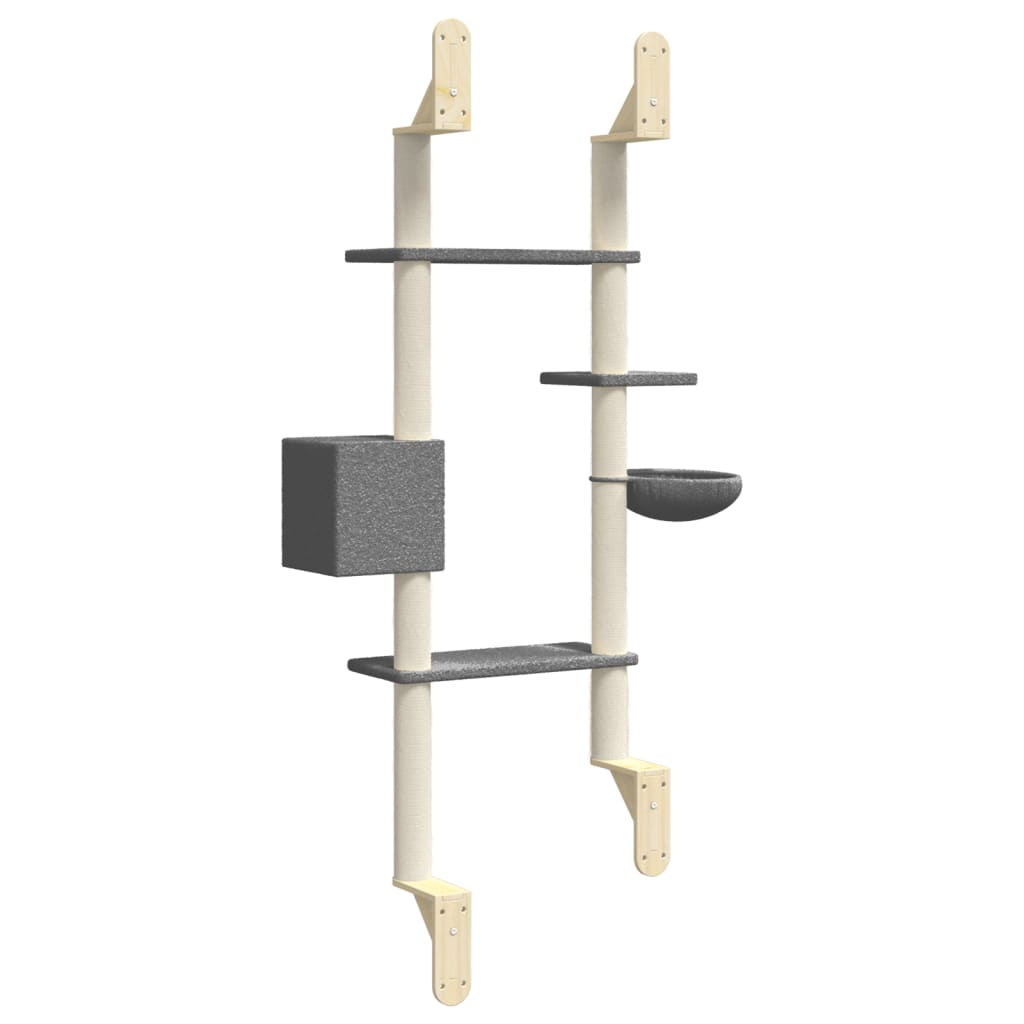 Árbol rascador para gatos de pared gris oscuro 180 cm
