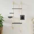 Árbol rascador para gatos de pared gris oscuro 180 cm