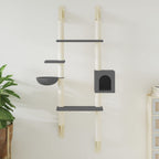 Árbol rascador para gatos de pared gris oscuro 180 cm