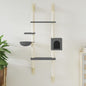 Árbol rascador para gatos de pared gris oscuro 180 cm