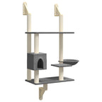 Árbol rascador para gatos de pared gris oscuro 153 cm