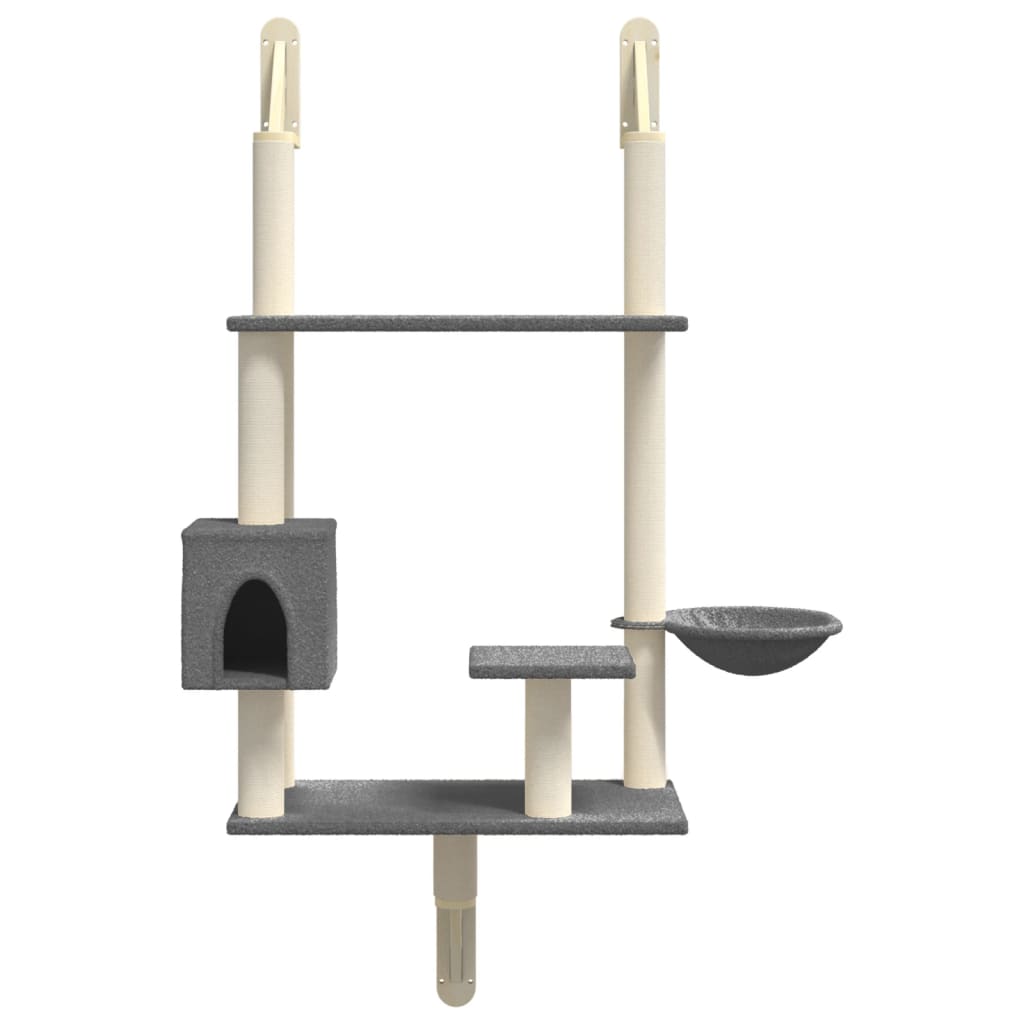 Árbol rascador para gatos de pared gris oscuro 153 cm