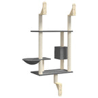 Árbol rascador para gatos de pared gris oscuro 153 cm