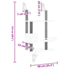 Árbol rascador para gatos de pared gris oscuro 153 cm