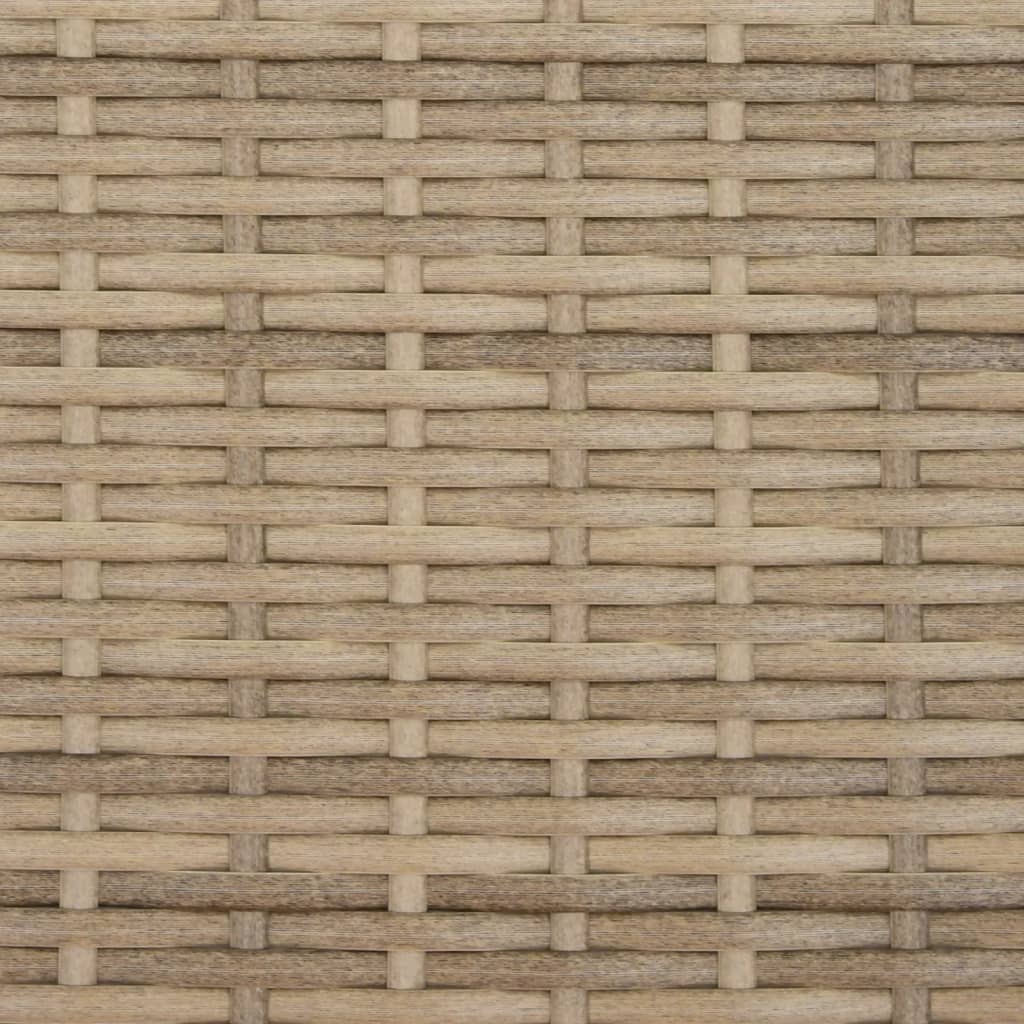 Sofá jardín 2 plazas con sombrilla y taburetes ratán PE beige