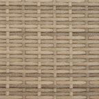 Sofá jardín 2 plazas con sombrilla y taburetes ratán PE beige