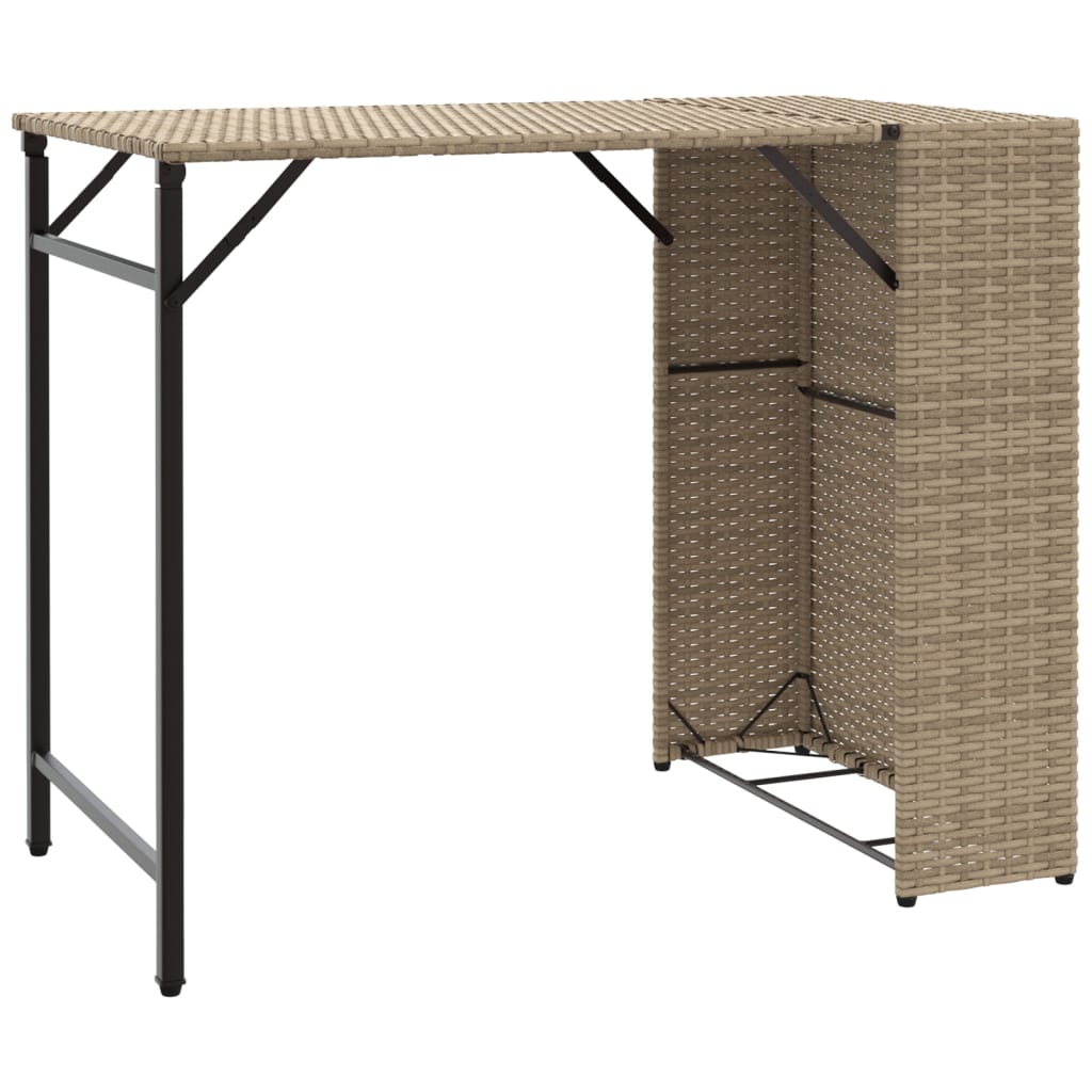 Juego de comedor de jardín plegable 5 piezas ratán PE beige