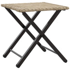 Juego de comedor de jardín plegable 5 piezas ratán PE beige