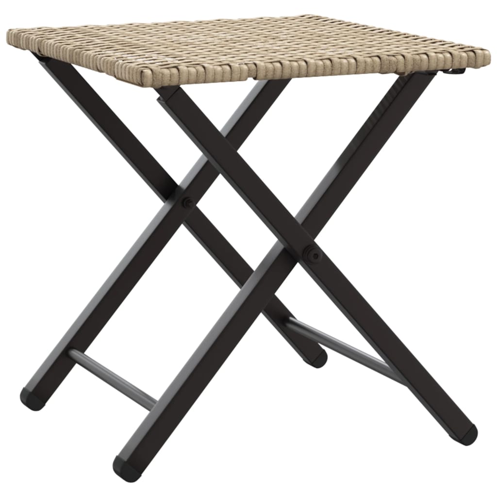 Juego de comedor de jardín plegable 5 piezas ratán PE beige