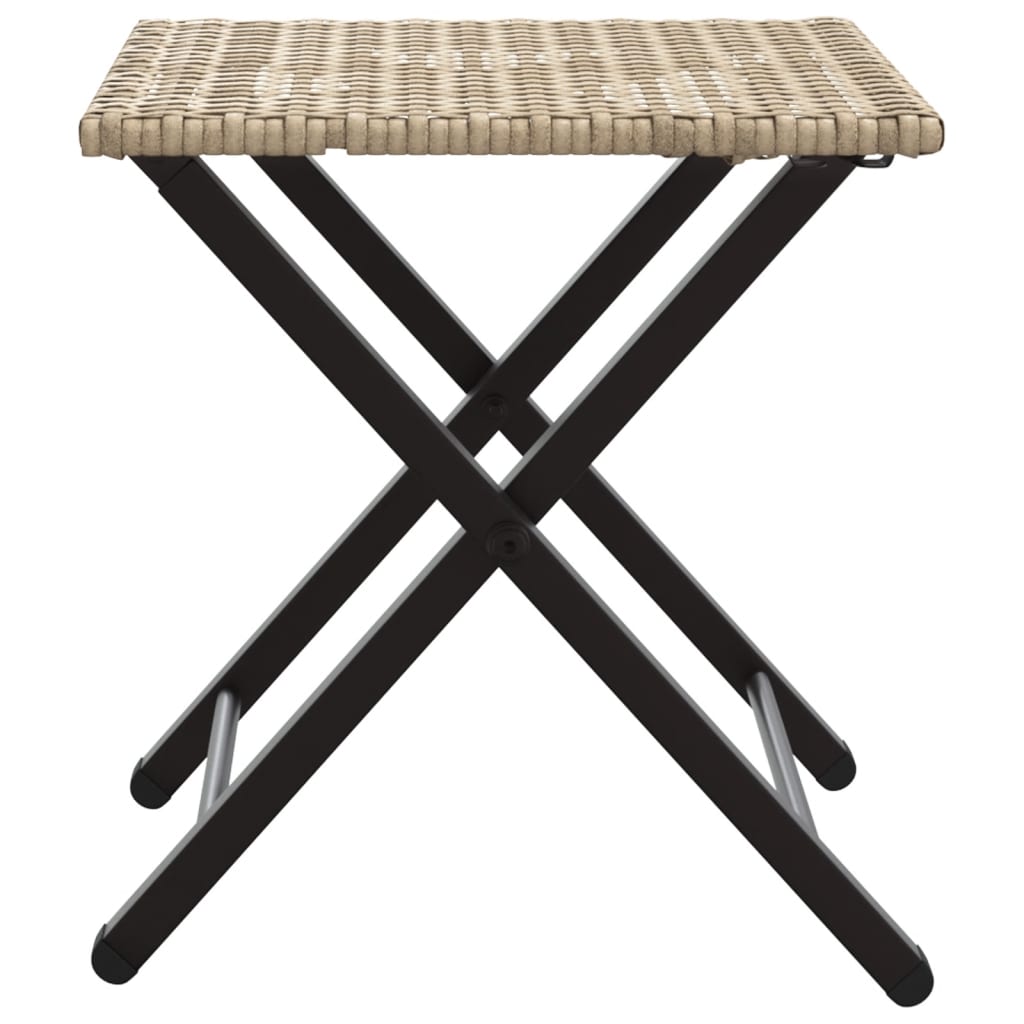 Juego de comedor de jardín plegable 5 piezas ratán PE beige