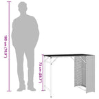 Juego de comedor de jardín plegable 5 piezas ratán PE beige
