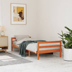 Cama sin colchón madera maciza de pino blanca 180x200 cm