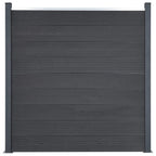 Juego de paneles de valla WPC gris 180x186 cm