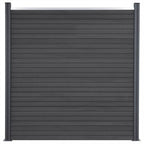 Juego de paneles de valla WPC gris 180x186 cm