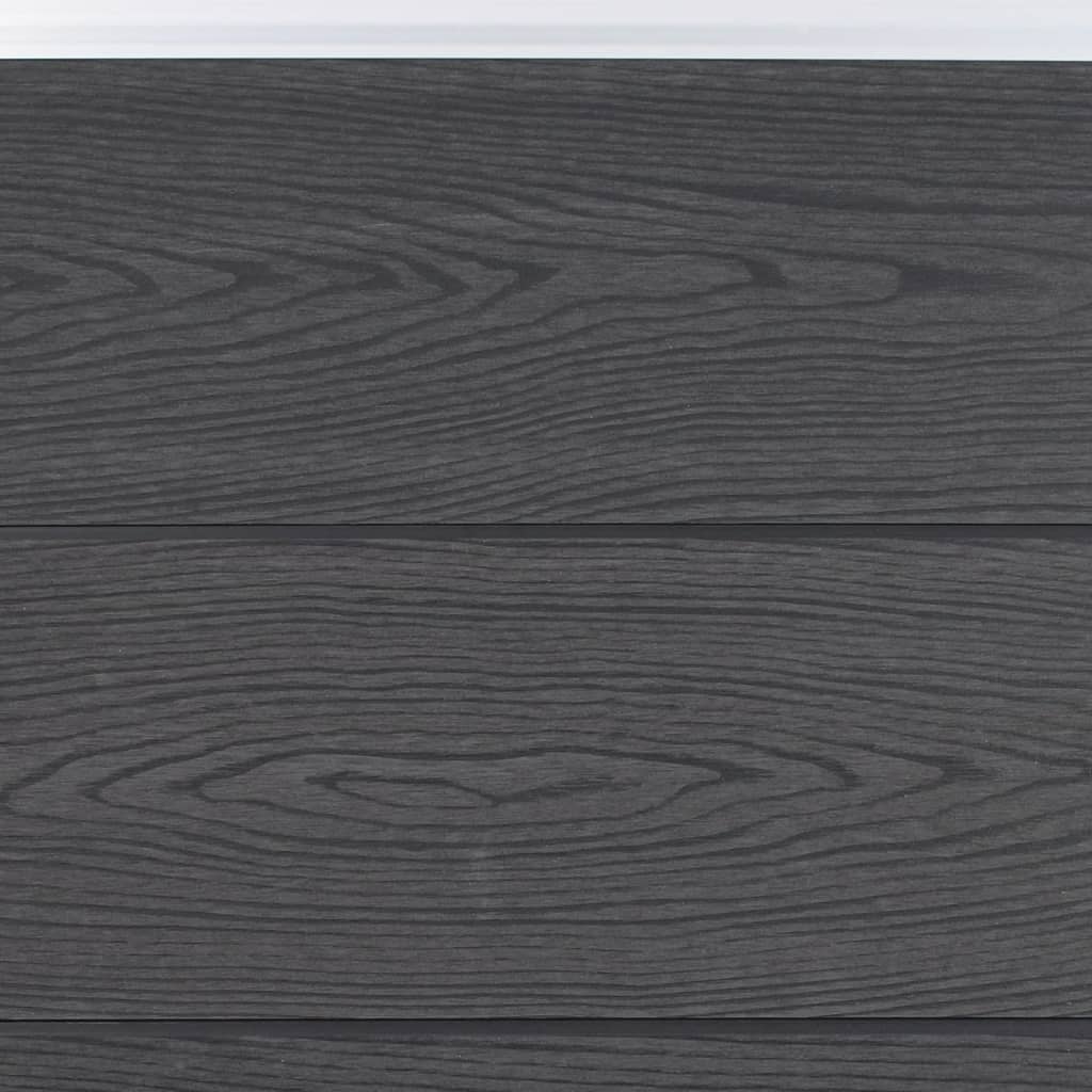 Juego de paneles de valla WPC gris 180x186 cm