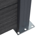 Juego de paneles de valla WPC gris 180x186 cm